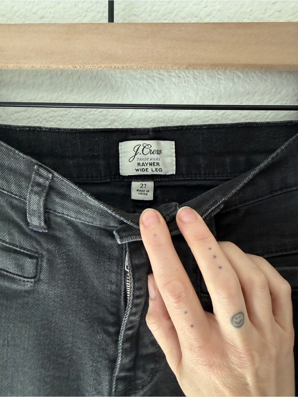 J.Crew Rayner High-Rise Black Slim Wide-Leg Crop Jeans - 27 - EUC - Picture 3 of 9